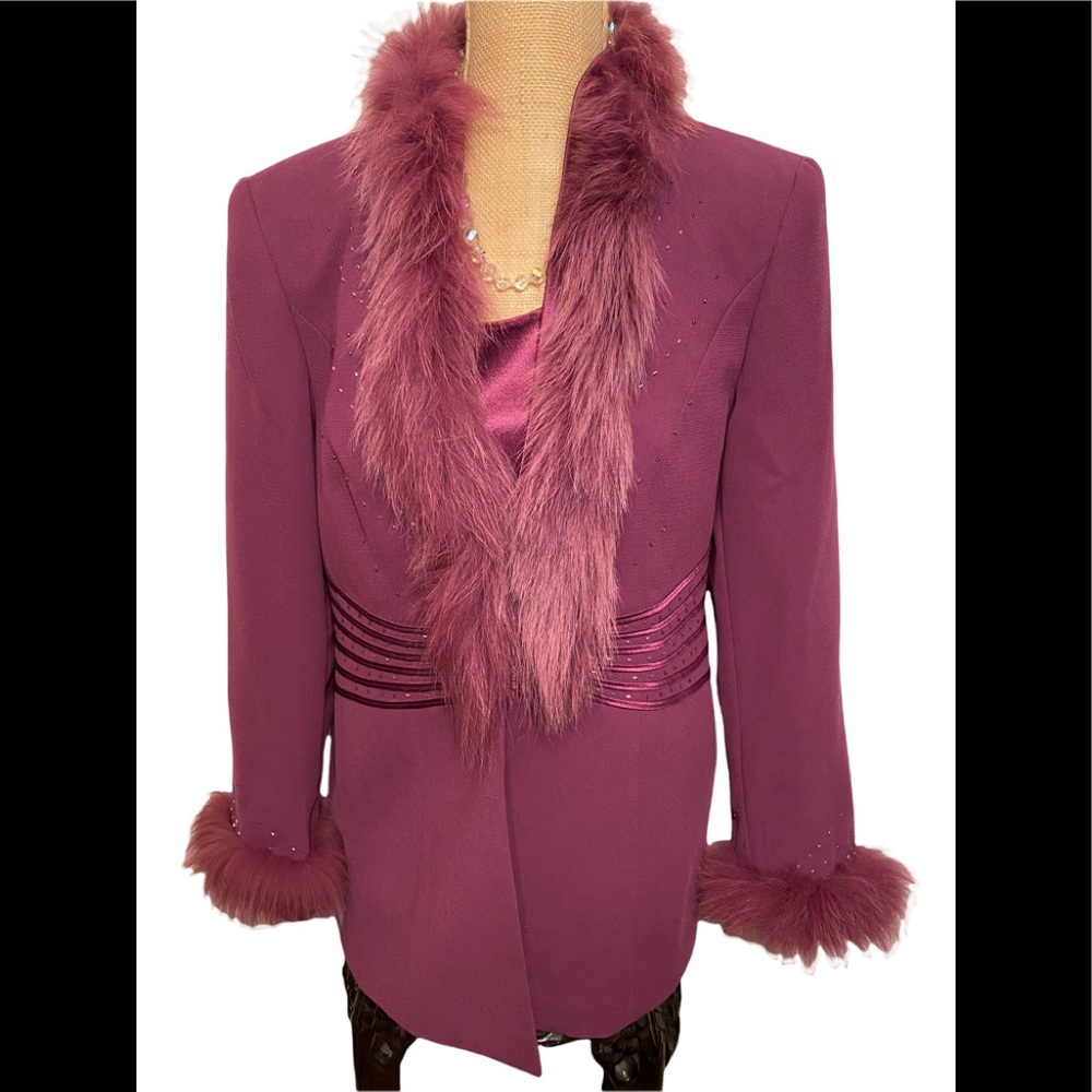ML Studio Women’s 2-piece Purple Skirt Suit